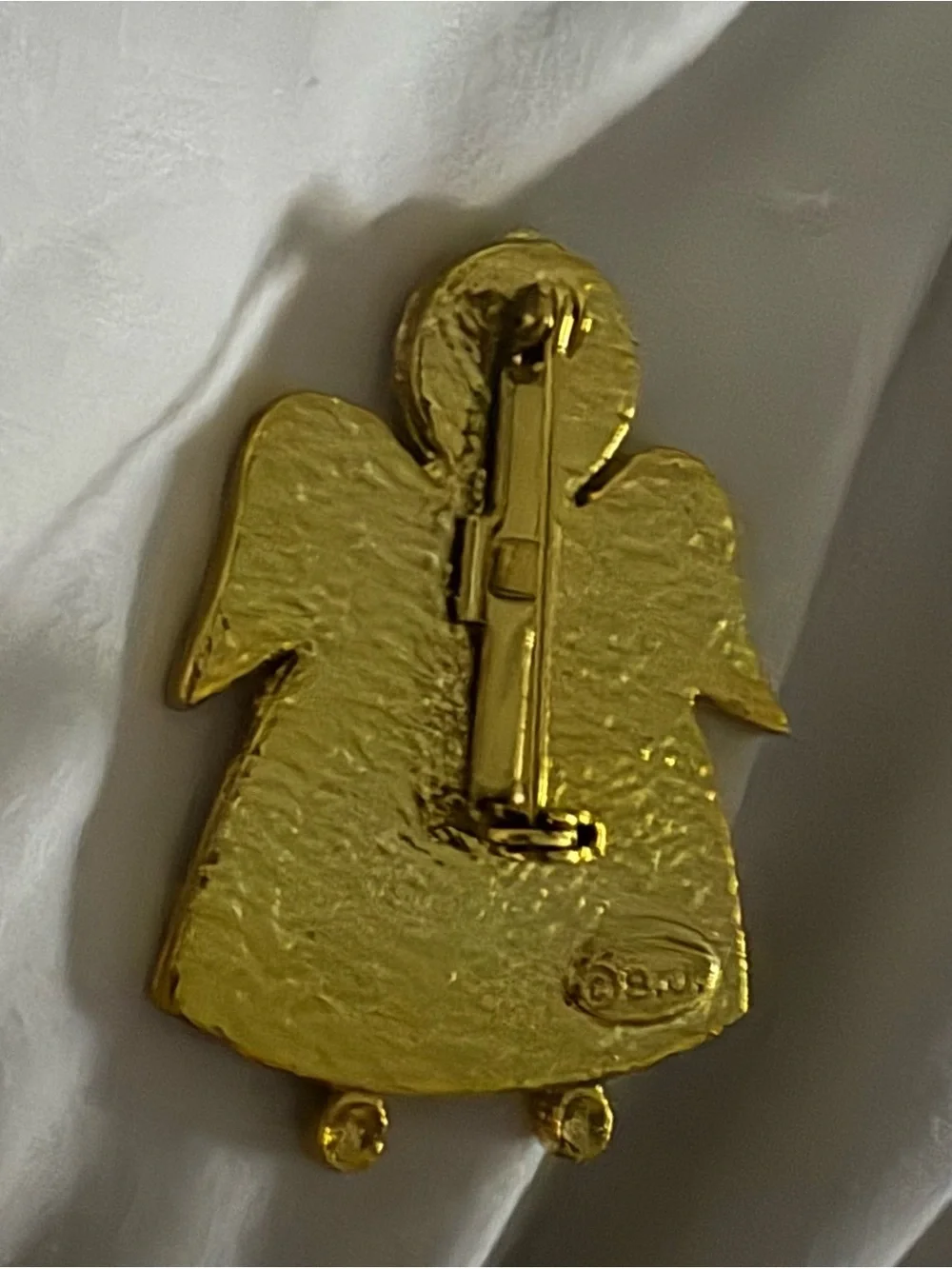 Gold Angel Enamel Pin - Pink and Cream Kids Accessory